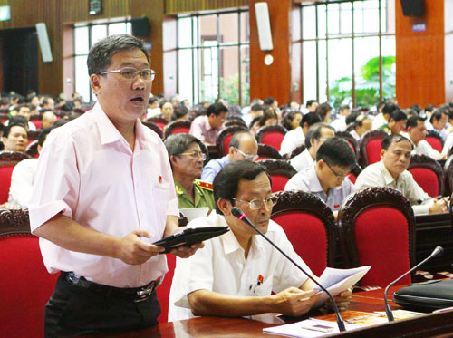 Đại biểu Quốc hội tỉnh Tây Ninh Trịnh Ngọc Phương phát biểu ý kiến
