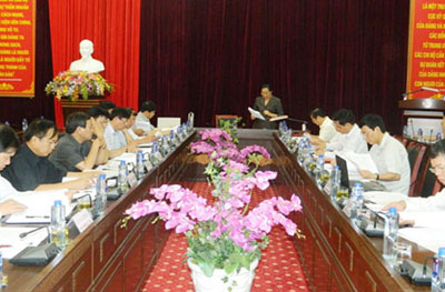 Một Hội nghị của Ban Thường vụ Tỉnh ủy Điện Biên