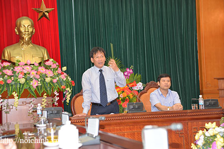 Đồng chí Phạm Anh Tuấn, Bí thư Đảng ủy, Phó trưởng Ban Nội chính Trung ương, Tổng biên tập Tạp chí Nội chính phát biểu