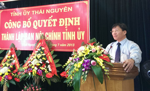 Đồng chí Phạm Anh Tuấn, Phó trưởng Ban Nội chính Trung ương phát biểu tại buổi Lễ