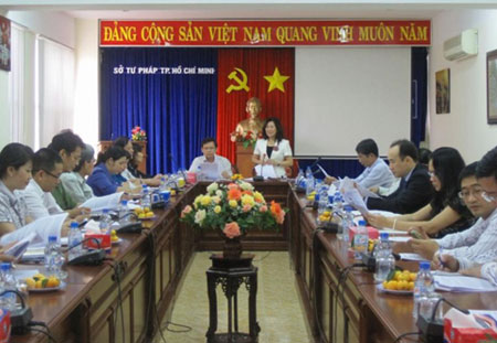 Hội đồng phối hợp công tác PBGDPL của Chính phủ làm việc tại thành phố Hồ Chí Minh