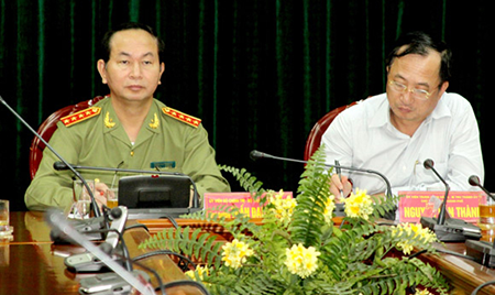 Đại tướng Trần Đại Quang làm việc với Thành ủy Hải Phòng