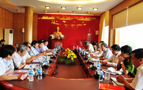 Đoàn công tác của Ban Nội chính Trung ương làm việc với Thường trực Tỉnh ủy Quảng Ngãi tháng 7-2013