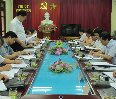 Đoàn kiểm tra, giám sát Tỉnh ủy làm việc tại Thị ủy Vĩnh Yên