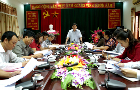 Một phiên họp của Ủy ban Kiểm tra Tỉnh ủy Tuyên Quang