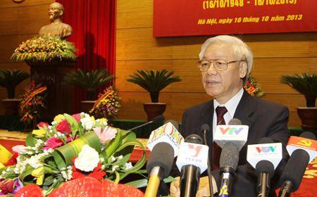 Tổng Bí thư Nguyễn Phú Trọng phát biểu tại Lễ kỷ niệm 65 năm truyền thống ngành Kiểm tra Đảng