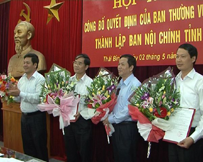 Ra mắt Ban Nội chính Tỉnh ủy Thái Bình