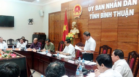 Đoàn công tác của Ban Chỉ đạo Tung ương về phòng chống tham nhũng làm việc với Tỉnh ủy Bình Thuận và các sở, ngành liên quan (tháng 9-2013)
