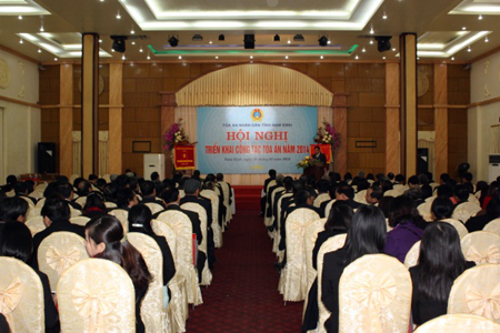 Hội nghị tổng kết công tác năm 2013 của Tòa án nhân dân tỉnh Nam Định