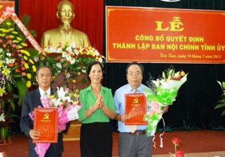 Lễ công bố Quyết định thành lập Ban Nội chính Tỉnh ủy Kon Tum