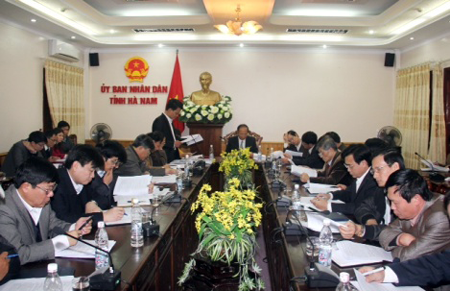 UBND tỉnh Hà Nam tổ chức hội nghị lấy ý kiến đóng góp vào Dự thảo Bộ thủ tục hành chính (TTHC) cấp huyện 