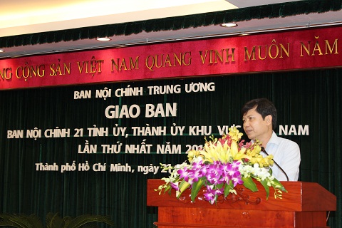Đồng chí Lê Minh Trí, Phó trưởng Ban Nội chính Trung ương chủ trì Hội nghị