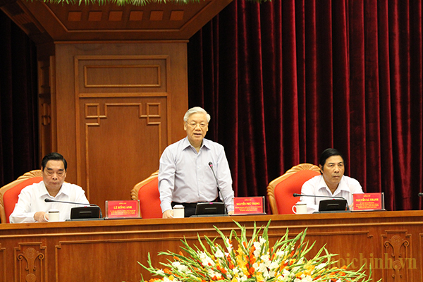 Đồng chí Tổng Bí thư Nguyễn Phú Trọng, Trưởng ban Chỉ đạo Trung ương về phòng, chống tham nhũng phát biểu khai mạc Hội nghị