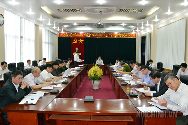 Một Hội nghị giao ban Khối Nội chính của tỉnh Cao Bằng
