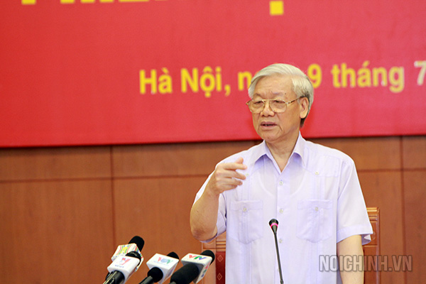 Đồng chí Tổng Bí thư Nguyễn Phú Trọng, Trưởng Ban Chỉ đạo Trung ương về phòng, chống tham nhũng Kết luận Phiên họp