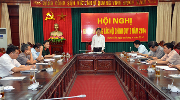 Tỉnh ủy Hưng Yên tổ chức giao ban công tác nội chính