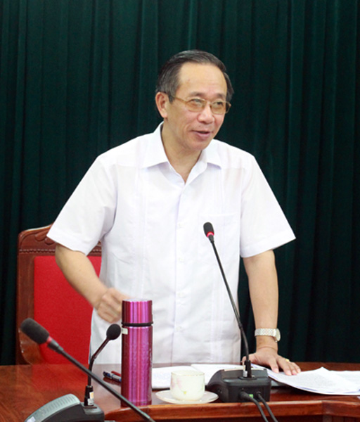 Đồng chí Trần Hồng Châu, Phó Bí thư Thường trực Tỉnh ủy chủ trì Hội nghị giao ban 