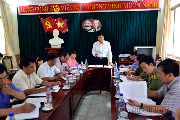 Đồng chí Đỗ Quang Sơn phát biểu kết luận cuộc kiểm tra
