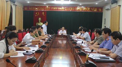 Hội nghị giao ban khối Nội chính tháng 9-2014