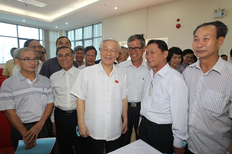 Tổng Bí thư Nguyễn Phú Trọng với cử tri tại quận Ba Đình