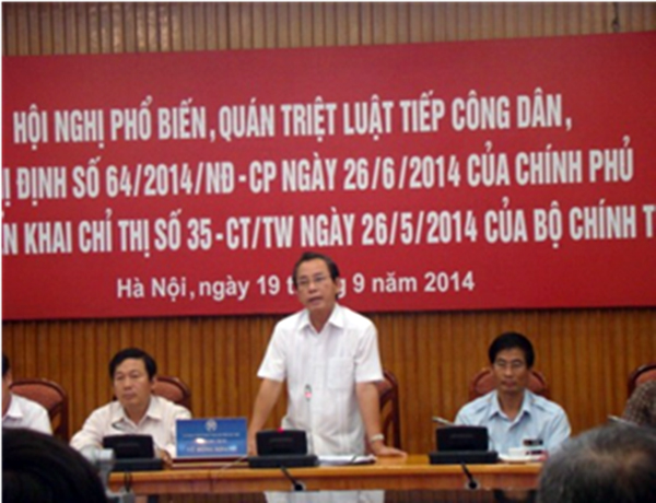 Điểm cầu Hà Nội tham dự Hội nghị trực tuyến phổ biến, quán triệt Luật tiếp công dân