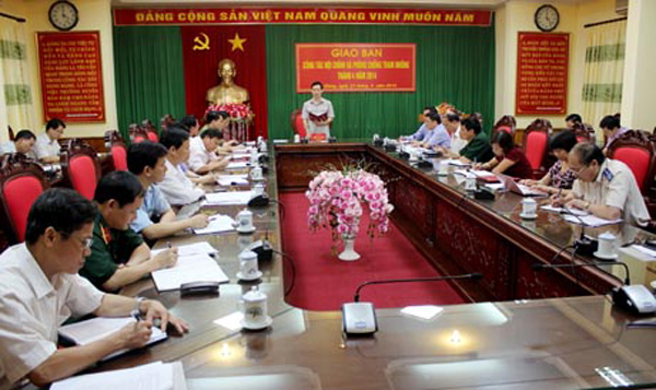 Một Hội nghị giao ban công tác nội chính và phòng, chống tham nhũng của tỉnh Hà Giang