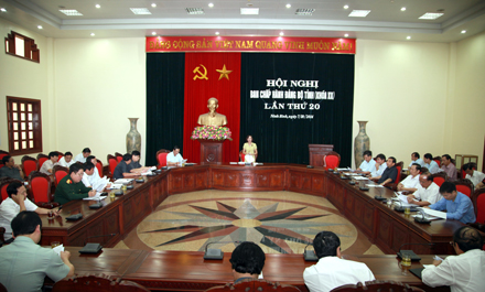 Hội nghị Ban Chấp hành Đảng bộ tỉnh Ninh Bình lần thứ 20
