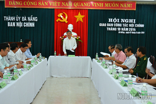 Hội nghị giao ban công tác nội chính của Thành phố Đà Nẵng (07-11-2014)