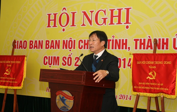 Đồng chí Phạm Anh Tuấn, Phó trưởng Ban Nội chính Trung ương phát biểu kết luận Hội nghị