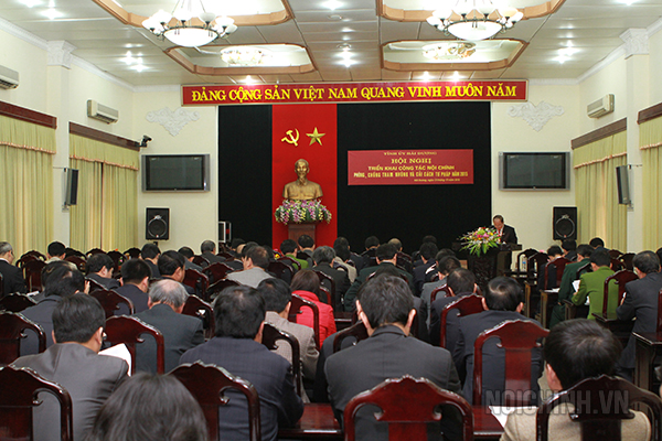 Hội nghị triển khai công tác nội chính, phòng chống tham nhũng và cải cách tư pháp năm 2014 tỉnh Hải Dương