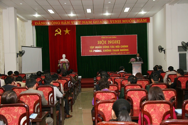 Hội nghị tập huấn công tác nội chính và phòng, chống tham nhũng tỉnh Lai Châu