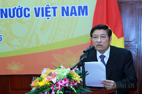 Đồng chí Phan Đình Trạc, Ủy viên Trung ương Đảng, Phó trưởng Ban thường trực Ban Nội chính Trung ương phát biểu tại buổi Lễ