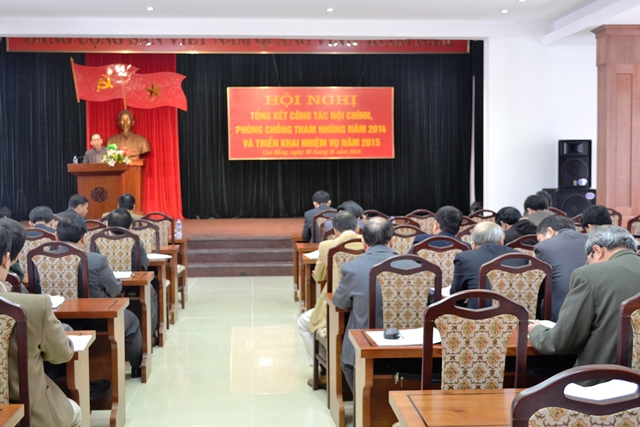 Hội nghị tổng kết công tác nội chính và phòng, chống tham nhũng năm 2014 tỉnh Cao Bằng