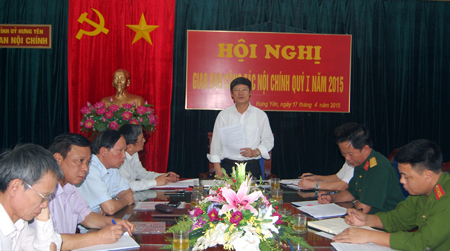 Đồng chí Nguyễn Khắc Hào, Phó Bí thư Thường trực Tỉnh ủy chỉ đạo Hội nghị