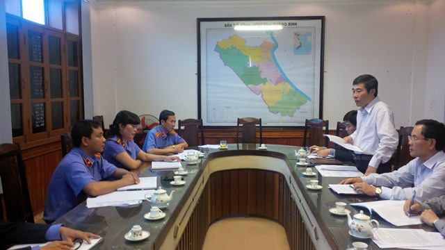 Ban Nội chính Tỉnh ủy Quảng Bình làm việc với Ban cán sự Đảng và lãnh đạo Viện kiểm sát nhân dân tỉnh