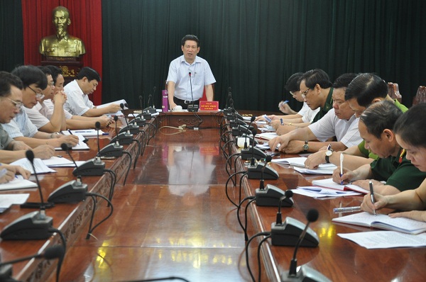 Đồng chí Hồ Đức Phớc, Bí thư Tỉnh ủy chủ trì Hội nghị giao ban công tác nội chính