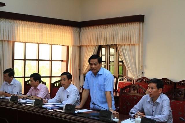 đồng chí Hà Ngọc Chiến, Ủy viên Trung ương Đảng, Phó trưởng Ban Nội chính Trung ương phát biểu tại buổi làm việc