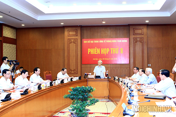 Quang cảnh Phiên họp thứ 8 Ban Chỉ đạo Trung ương về phòng,  chống tham nhũng
