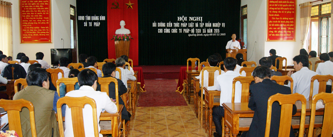 Một Hội nghị bồi dưỡng kiến thức pháp luật của tỉnh Quảng Bình
