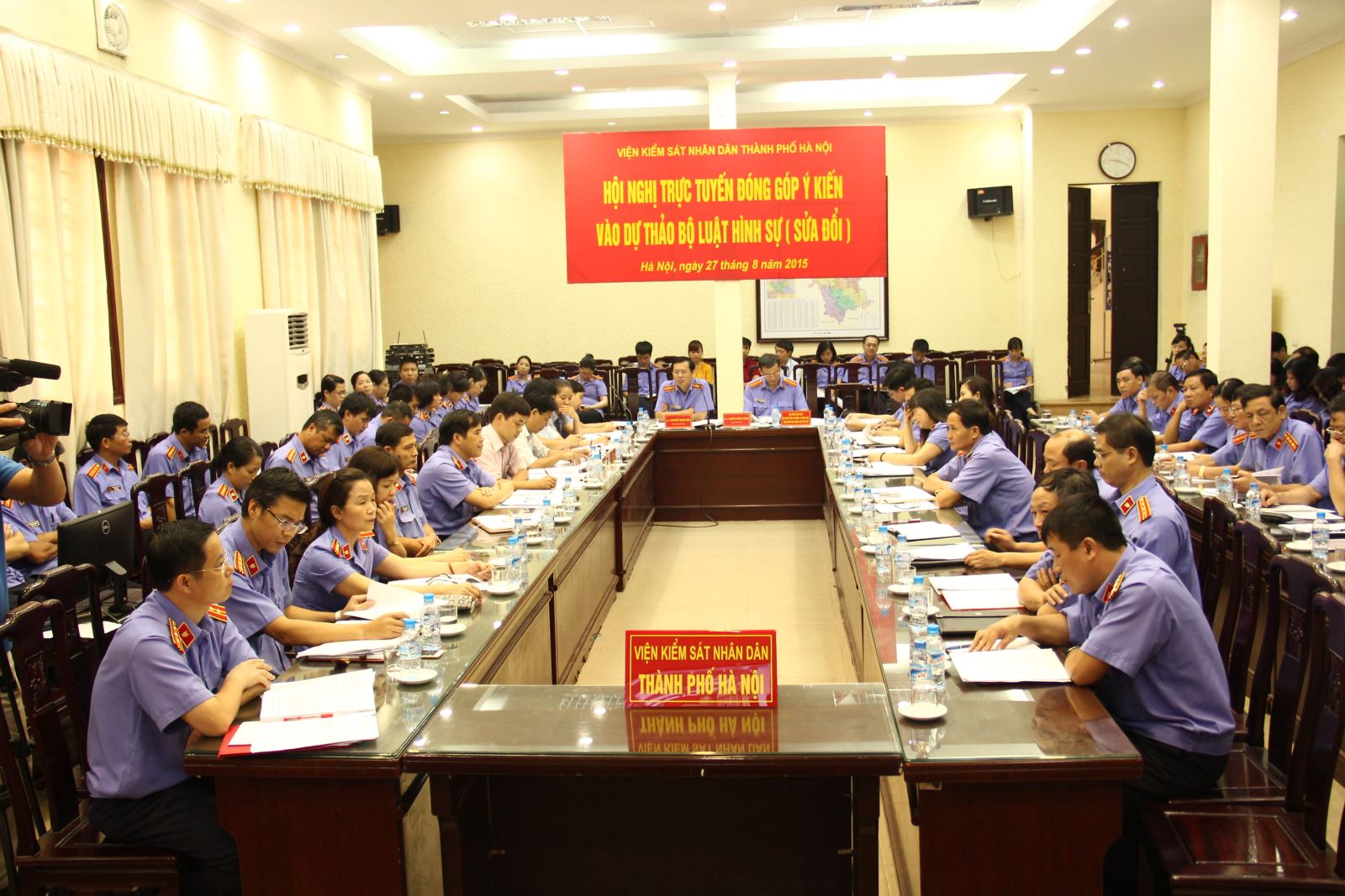 Viện Kiểm sát nhân dân thành phố Hà Nội tổ chức Hội nghị trực tuyến đóng góp ý kiến vào dự thảo Bộ luật hình sự (sửa đổi)