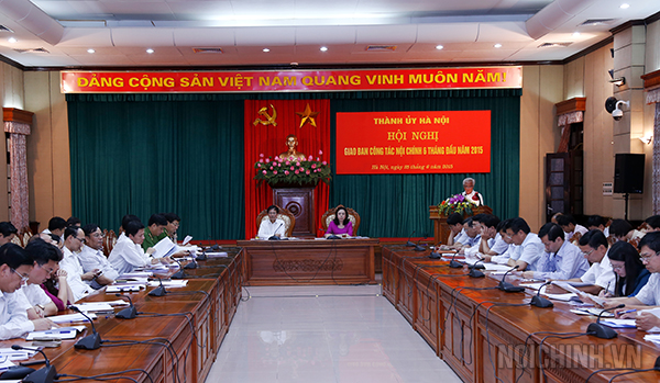 Một Hội nghị giao ban công tác nội chính của Thành ủy Hà Nội