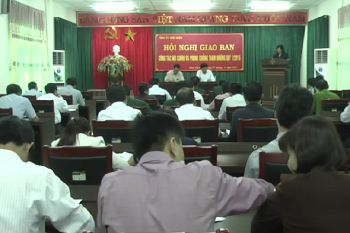 Hội nghị giao ban công tác nội chính và phòng, chống tham nhũng của Tỉnh ủy Điện Biên
