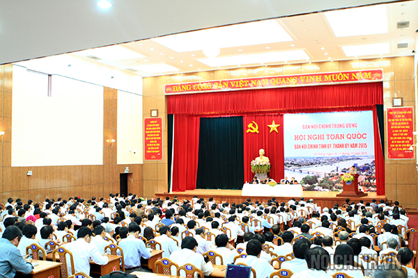 Quang cảnh Hội nghị toàn quốc Ban Nội chính tỉnh ủy, thành ủy năm 2015