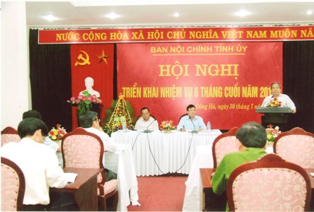 Một Hội nghị của Ban Nội chính Tỉnh ủy Quảng Trị