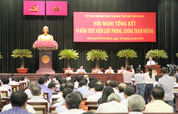 Hội nghị tổng kết 10 năm thực hiện Luật Phòng, chống tham nhũng của UBND Thành phố Hồ Chí Minh