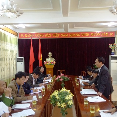 Đồng chí Trần Hải Châu, Ủy viên Ban Thường vụ, Trưởng Ban Nội chính Tỉnh ủy phát biểu kết luận buổi làm việc