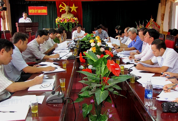 Ban Nội chính Tỉnh ủy Vĩnh Phúc kiểm tra công tác nội chính và phòng, chống tham nhũng tại Huyện Tam Dương