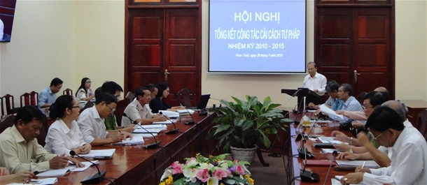 Một Hội nghị tổng kết công tác cải cách tư pháp tỉnh Bình Thuận