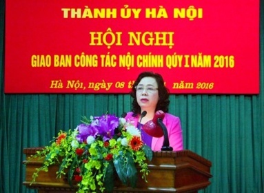 Phó Bí thư Thường trực Thành ủy Ngô Thị Thanh Hằng phát biểu chỉ đạo tại Hội nghị