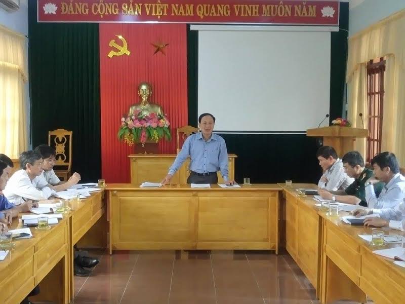 Đồng chí Trần Hải Châu, Ủy viên Ban Thường vụ, Trưởng Ban Nội chính Tỉnh ủy Quảng Bình phát biểu kết luận buổi làm việc